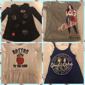 4 Disney Descendants Shirts.